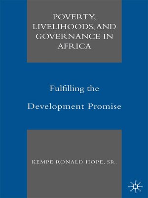 cover image of Poverty, Livelihoods, and Governance in Africa